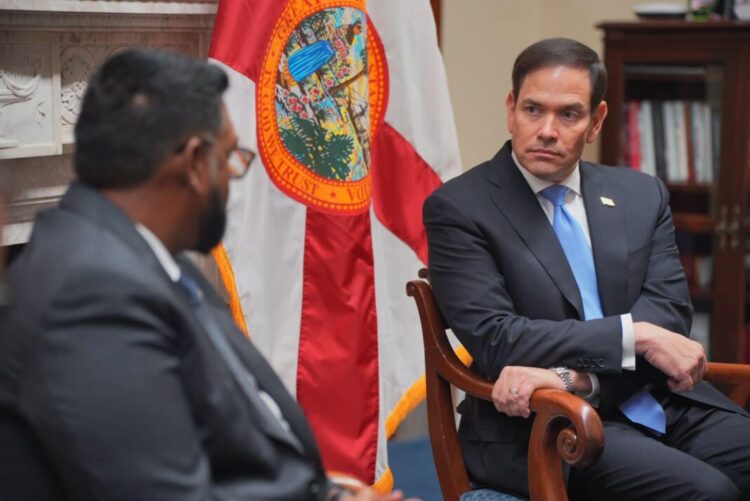 U.S. Secretary of State Marco Rubio and Guyana President Ifraan Ali