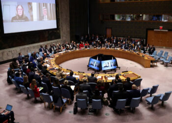 Members of the UN security council meet in New York, on Monday, on the US strikes and capture of Venezuelan president Nicolás Maduro and his wife. Photograph: Brendan McDermid/Reuters