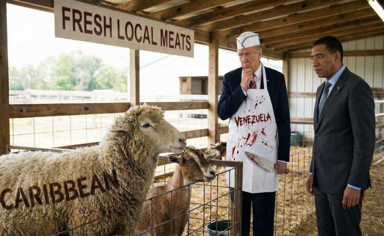 "The Same Knife That Stick Goat, Gwine Stick Sheep" (AI generated image)