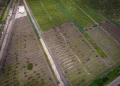An aerial view of a portion of Palmyra that is destined for massive development