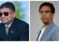 L-R WIN Leader Azruddin Mohamed and APNU Leader Dr. Terrence Campbell