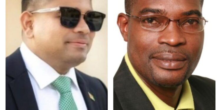 L-R WIN Leader and Leader of the Opposition Azruddin Mohamed; AFC Chairman and Interim Leader David