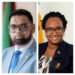 President Irfaan Ali and Annette Ferguson Former Minister of Parliament