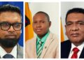 President Irfaan Ali , Member of Parliament Vinceroy Jordan and Minister of Agriculture Zulfikar Mustapha
