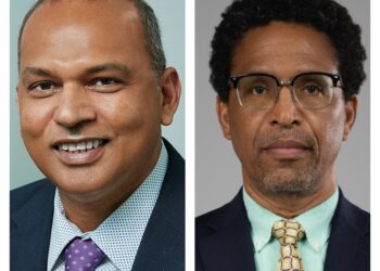 Dr. Frank Anthony, Minister of Health an Dr. Terrence Campbell Leader of APNU Leader in Parliament