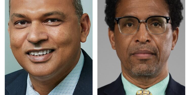 Dr. Frank Anthony, Minister of Health an Dr. Terrence Campbell Leader of APNU Leader in Parliament
