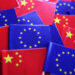 EU and Chinese flags are seen in this illustration taken, March 20, 2025. REUTERS/Dado Ruvic/Illustration Purchase Licensing Rights