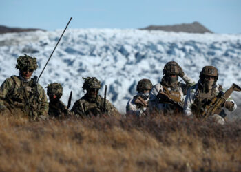Danish troops take part in a military drill in Kangerlussuaq, Greenland, on Sept. 17, 2025.
Guglielmo Mangiapane/Reuters