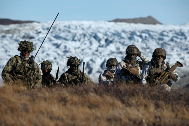 Danish troops take part in a military drill in Kangerlussuaq, Greenland, on Sept. 17, 2025.
Guglielmo Mangiapane/Reuters