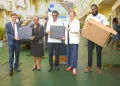 Pictured from left, EU Ambassador, Luca Pierantoni; Chancellor of the Judiciary (ag), Justice Roxanne George-Wiltshire; Attorney General and Minister of Legal Affairs, Anil Nandlall, SC; UNDP’s Resident Representative, Kathy Thomas and UNDP’s Project Analysis, Chevy Devonish
