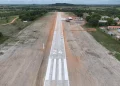 The rehabilitated airstrip features a reinforced concrete surface with a runway length of 2,500 feet and a width of 50 feet, along with a 200-foot by 50-foot apron (DPI photo)