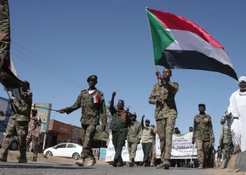 Sudanese army soldiers parade in the streets of Omdurman, a district of Khartourn, Sudan Wednesday 31. Dec. 2025, to mark the 70th anniversary of the Sudan Independence. (AP Photo/ Marwan Ali)