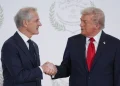 President Donald Trump and Prime Minister Jonas Gahr Store