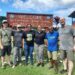 Faciliators and Organisers of the Bird Training Course – fr right Dr Jason Weckstein, Waldyke Prince, Dr Raquel Thomas (Iwokrama), Lydia Roberts (Iwokrama), Dr Brian O’Shea and Josh Engel