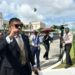 WIN Leader and now Leader of the Opposition Azruddin Mohamed as he's about to enter Parliament Building today (Jan 26, 2026) for the election as Leader of the Opposition (Stabroek News photo)