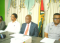 L-R APNU MP Nina Flu-Bess, Dr. Terence Campbell Lead Parliamentarian, PNCR Leader Aubrey Norton and MP Ganesh Mahipaul