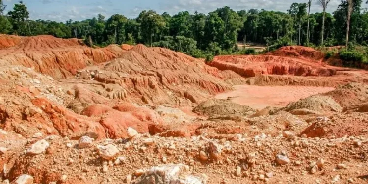 Bauxite mining in Guyana