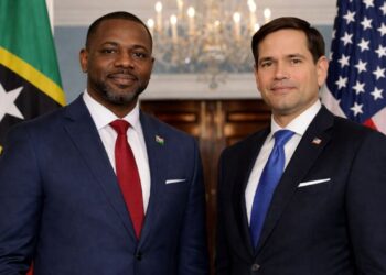 Prime Minister Terrence Drew and US Secretary of State Marco Rubio