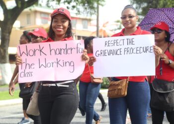 Public Servants participating in Labour Day March and Rally