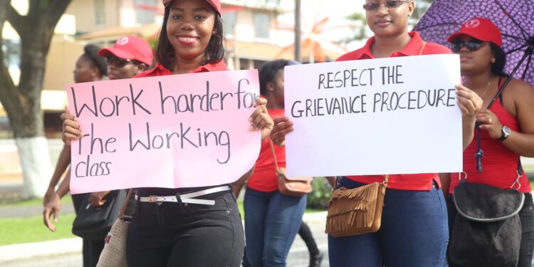 Public Servants participating in Labour Day March and Rally