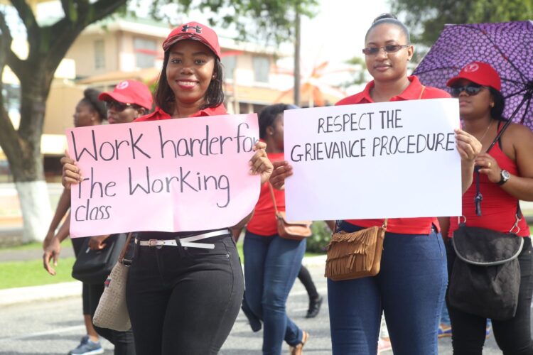 Public Servants participating in Labour Day March and Rally