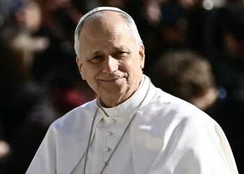 Pope Leo XIV at St Peter's Square in The Vatican on Wednesday.Filippo Monteforte / AFP - Getty Images