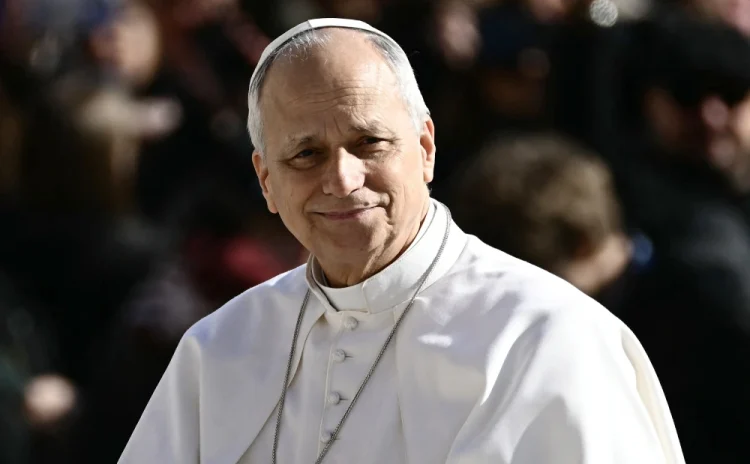 Pope Leo XIV at St Peter's Square in The Vatican on Wednesday.Filippo Monteforte / AFP - Getty Images