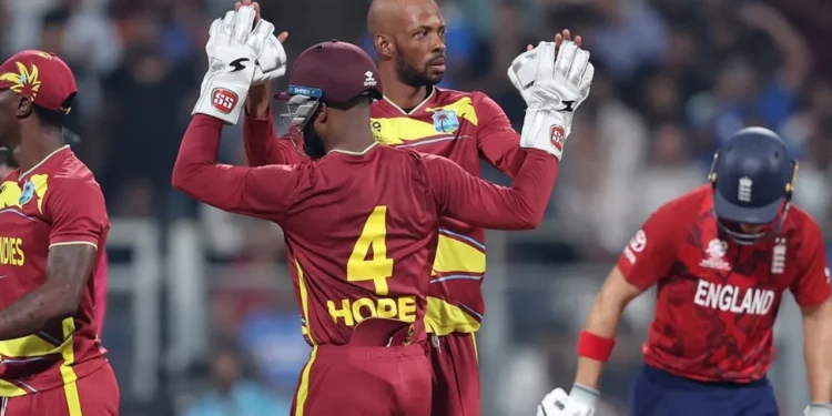 West Indies will hope their economical spinners, like Roston Chase, pick up more wickets•Getty Images