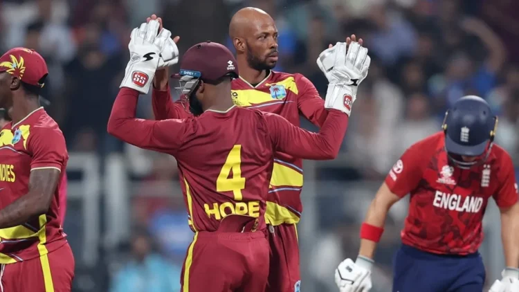 West Indies will hope their economical spinners, like Roston Chase, pick up more wickets•Getty Images