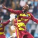 Roston Chase picked up two wicket to rip through England's middle-order•Getty Images