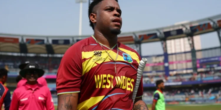 Hetmyer has 134 runs from four games in the T20 World Cup so far, batting at No. 3  •  Getty Images