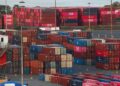 Shipping containers are seen at container terminal in Staten Island, New York on September 22, 2025. The US Supreme Court ruled on February 20 that Donald Trump exceeded his authority in imposing a swath of tariffs that upended global trade, blocking a key tool the president has wielded to impose his economic agenda. [Photo/Agencies]