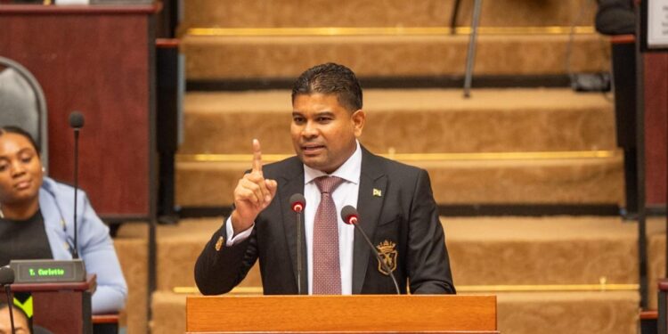 Azruddin Mohamed MP (Leader of the Opposition and WIN) making his presentation on Budget Debates, Feb 6, 2026
