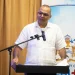 Minister of Health Dr Frank Anthony delivers an overview of the programme