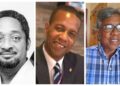 L-R: President Forbes Burnham, Mark Benschop and Freddie Kissoon