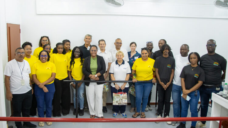 Dr Frank Anthony, Minister of Health and members of ProsthetiKa and the Ministry’s Rehabilitation and Disability Services.