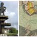 1763 Cuffy Monument and map of Berbice showing where the 1763 rebellion took place