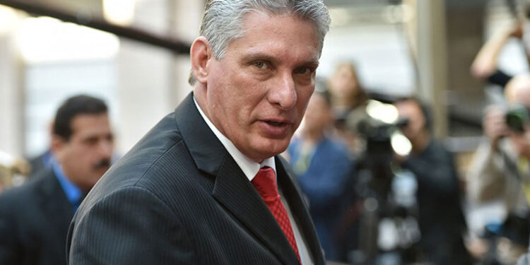 Cuban President Miguel Diza Canel