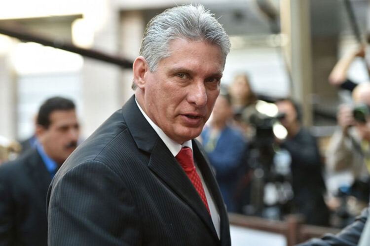 Cuban President Miguel Diza Canel