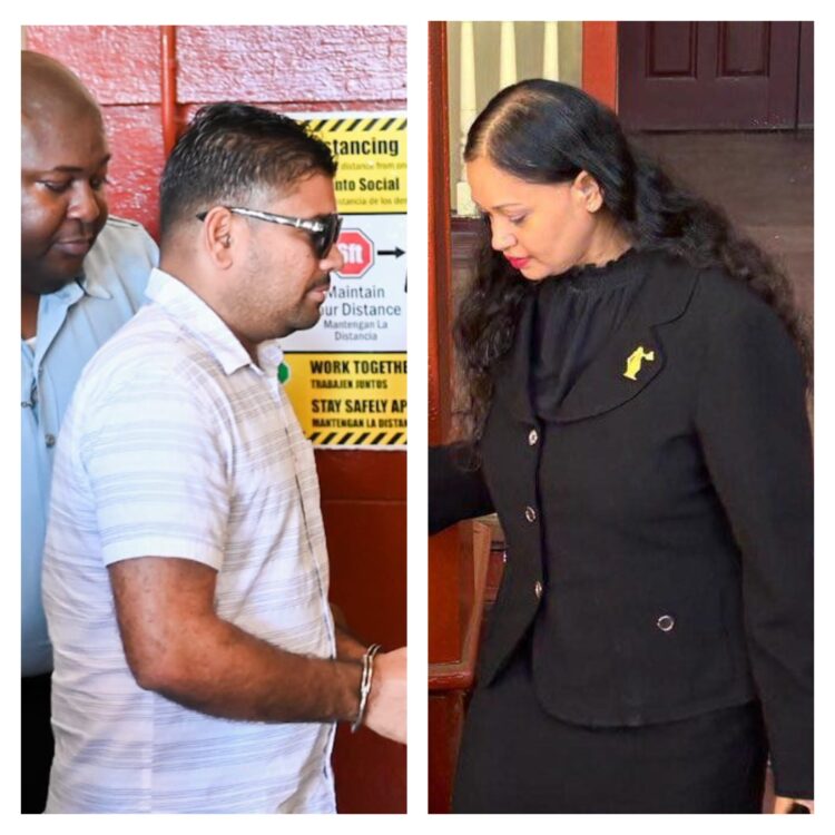 Opposition Leader Azruddin Mohamed and Magistrate Judy Latchman