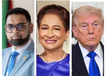 President of The Co-operative Republic of Guyana Dr. Irfaan Ali, Prime Minister of Trinidad and Tobago Kamla Persad-Bissessar and President of the United States of America Donald Trump