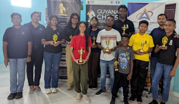 Prize winners for Jade’s Wok, Pinnacle Business Services, and Cubs in Action International sponsored U1400 Rapid Chess Tournament