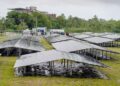 The US$2.3 million (G$460M) Wakenaam Solar Farm battery-storage (Mahipaul's photo)