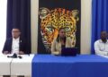 WIN’s MPs (from left) Duarte Hetsberger, Tabitha Sarabo-Halley and Dr. Andre Lewis at the press conference on Friday.