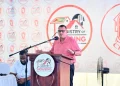 Minister of Housing Collin Croal at the Region Six outreach