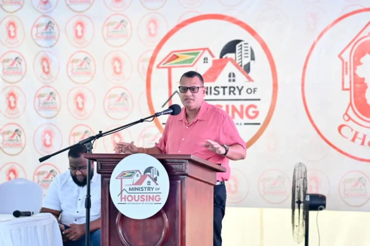 Minister of Housing Collin Croal at the Region Six outreach
