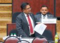 Finance Minister Ashni Singh in the National Assembly February 2025