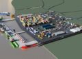 Artist impression of the The US$250 million TriStar Shore Base and Energy Terminal