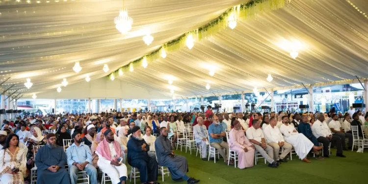 A section of the gathering at the opening of the Ramadan Village at the Muslim Youth Organisation (MYO)