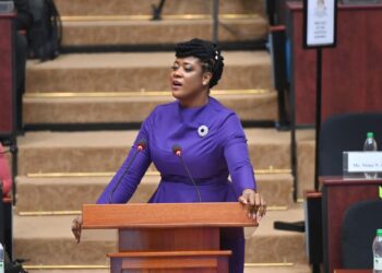 Amanza Walton-Desir MP (FGM) during her budget presentation, Feb 4, 2026